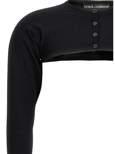 Dolce & Gabbana Black Black Cropped Cardigan