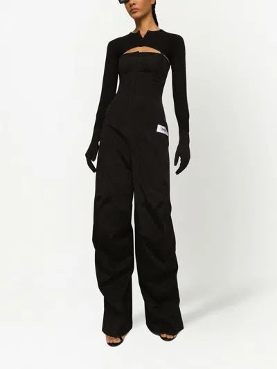 Dolce & Gabbana Black Black Cropped Cardigan