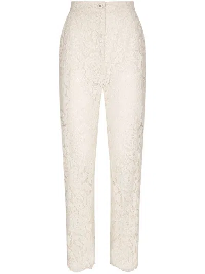 Dolce & Gabbana Logo Lace Casual Pants