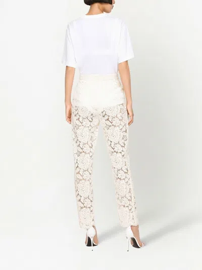 Dolce & Gabbana Logo Lace Casual Pants
