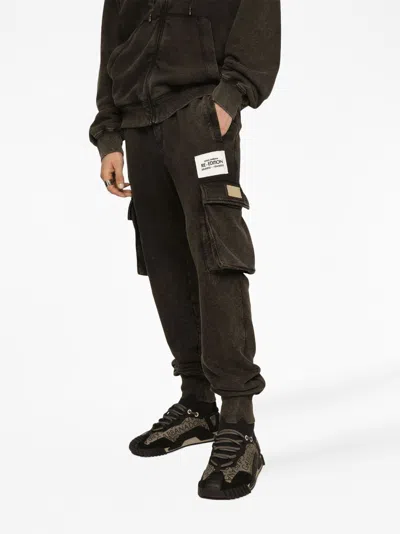 Dolce & Gabbana Logo-patch Tapered Cargo Pants For Men