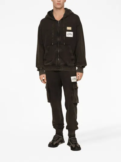 Dolce & Gabbana Logo-patch Tapered Cargo Pants For Men