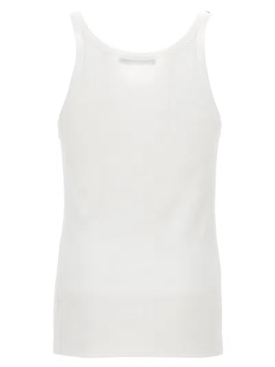 Dolce & Gabbana Classic Fit Cotton Blend Tank Top With Ribbed Texture