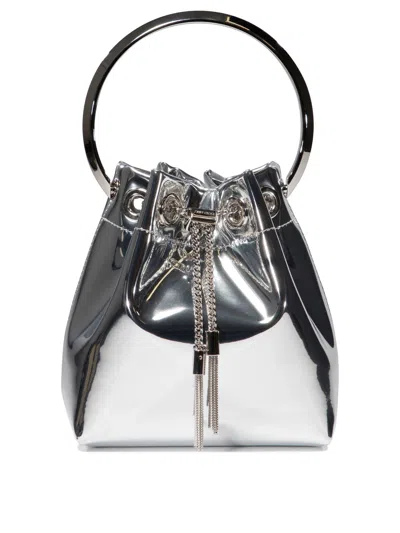 Shop Jimmy Choo "bon Bon" Handbag In Silver