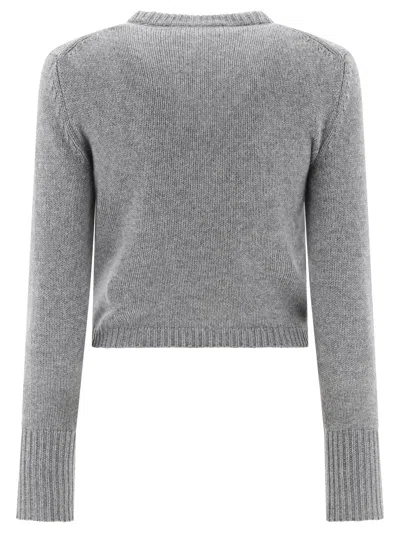 Shop Valentino V Gold Sweater In Grey