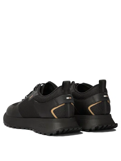 Hugo Boss Boss Jonah Fabric Low-top Sneakers In Black