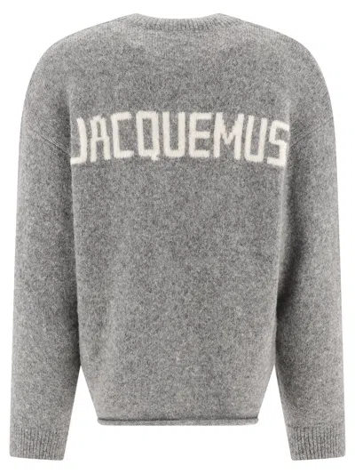 Shop Jacquemus "le Pull " Sweater In Grey