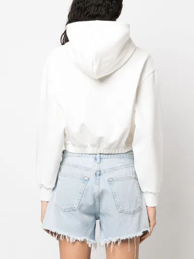Duvetica Cropped Logo Hoodie Drawstring