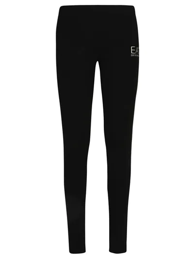 Ea7 Logo-print Strech-cotton Leggings