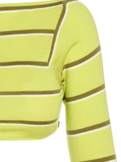 Pucci Woman Top Lime Green Size M Wool, Silk