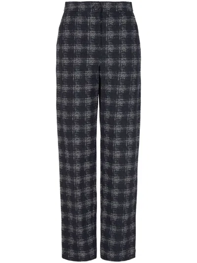 Shop Emporio Armani Capsule Pre High Waisted Cotton Trousers