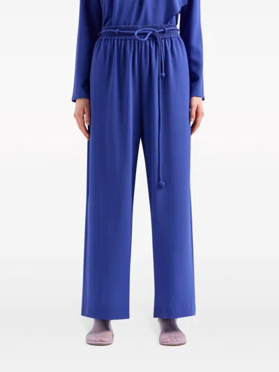 Shop Emporio Armani Drawstring Trousers