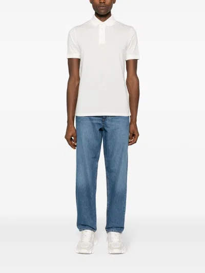 Emporio Armani Logo Embroidered Short-sleeved Polo Shirt