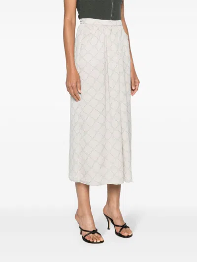 Shop Emporio Armani Printed Midi Skirt