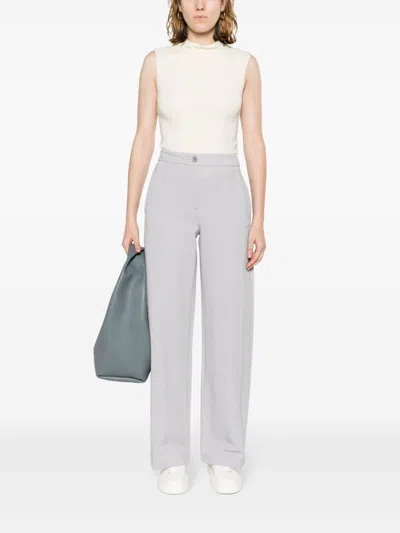 Shop Emporio Armani Wide Leg Trousers