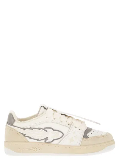 Enterprise Japan Ej Egg Rocket - Leather Trainers With Logo In Neutral