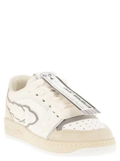 Enterprise Japan Ej Egg Rocket - Leather Trainers With Logo In Neutral