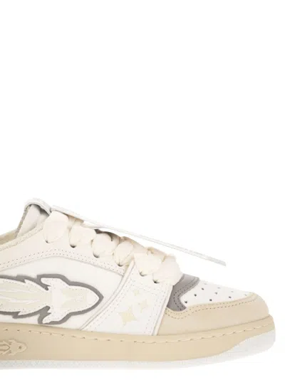 Enterprise Japan Ej Egg Rocket - Leather Trainers With Logo In Neutral