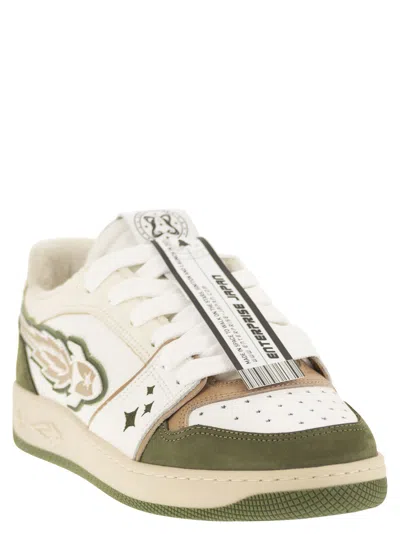 Enterprise Japan Egg Rocket Sneakers In White Leather