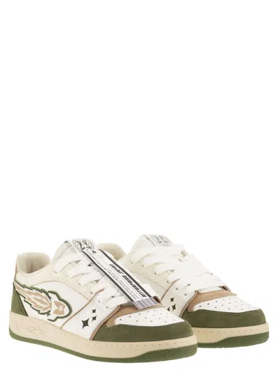 Enterprise Japan Egg Rocket Sneakers In White Leather
