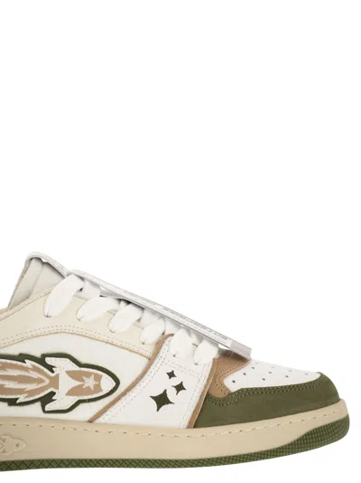 Enterprise Japan Egg Rocket Sneakers In White Leather