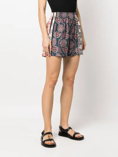 Erika Cavallini Silk Graphic-print Shorts
