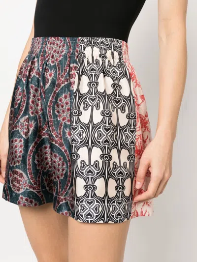 Erika Cavallini Silk Graphic-print Shorts