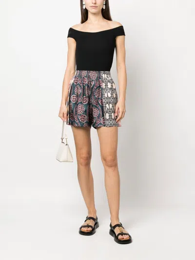Erika Cavallini Silk Graphic-print Shorts