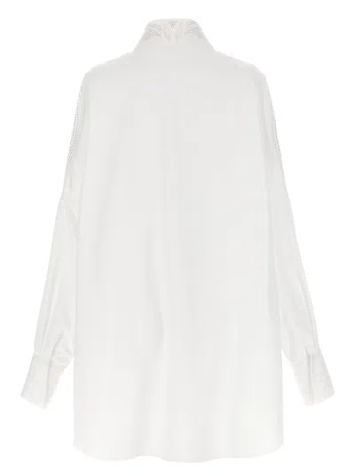 Shop Ermanno Scervino Rhinestone Embroidery Shirt