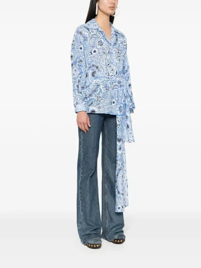 Shop Etro Cotton And Silk Blend Shirt