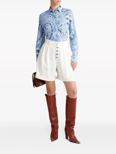 Etro Paisley-print Cotton Blend Shirt