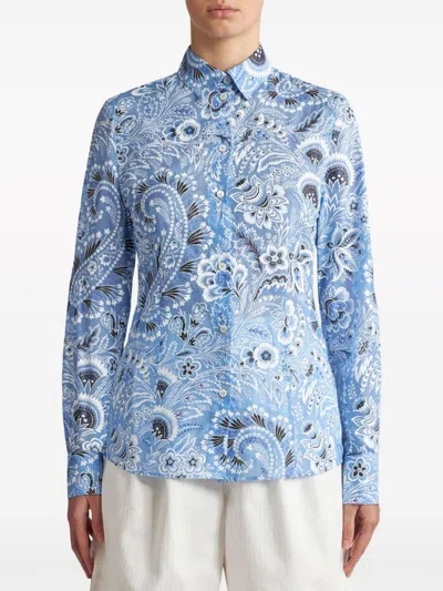 Etro Paisley-print Cotton Blend Shirt