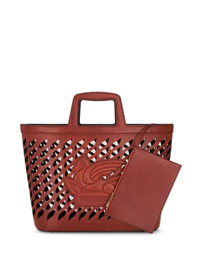 Etro Cut-out Lasered Tote With Top Handle