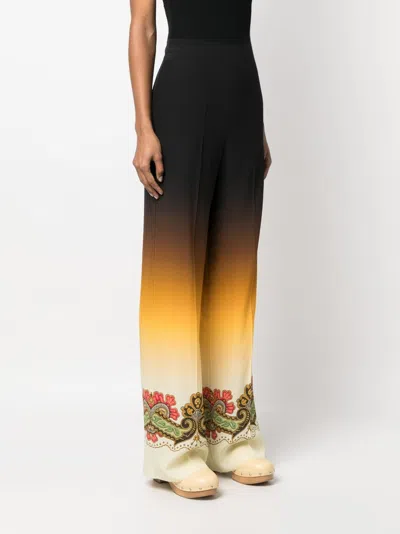 Etro Graphic-print Straight-leg Trousers