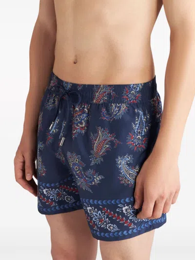 Shop Etro Printed Swim Trunks