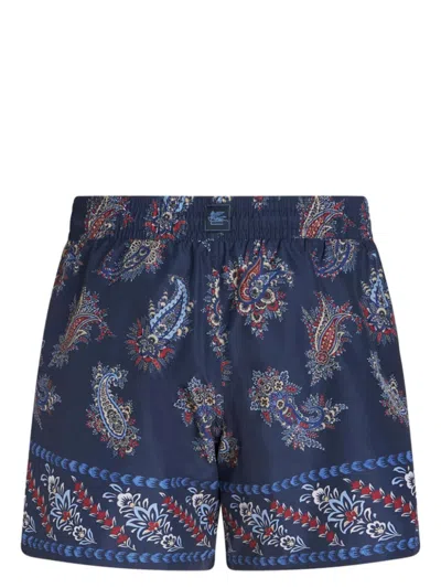 Shop Etro Printed Swim Trunks