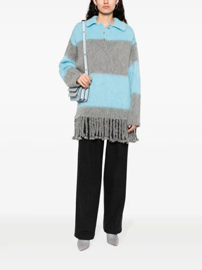 Etro Women's Striped Wool Blend Polo Shirt
