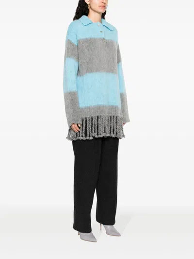 Etro Women's Striped Wool Blend Polo Shirt