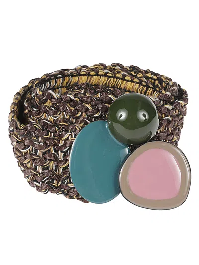 Exquisite J Raffia Belt