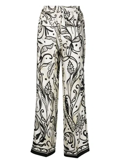 F.r.s . Printed Silk Trousers