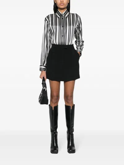 Shop Fendi Ff Cotton Mini Skirt