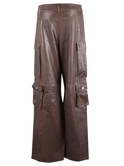 Fermas.club Leather Cargo Pants