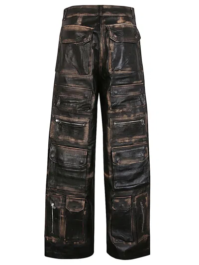Fermas.club Leather Cargo Trousers