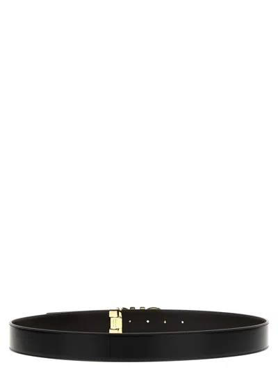 Ferragamo Gancini Reversible Belt In Black