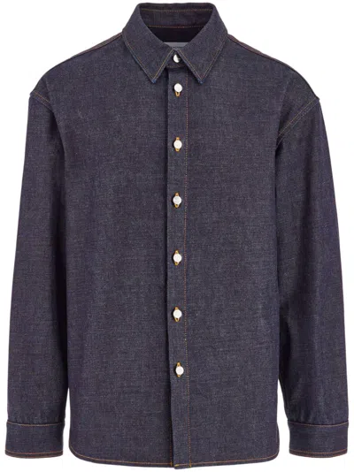 Ferragamo Long Sleeved Denim Shirt