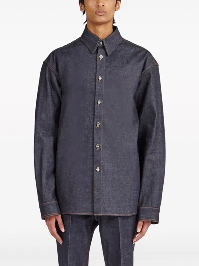 Ferragamo Long Sleeved Denim Shirt