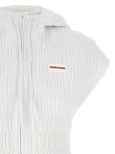 Ferragamo Hooded Vest Sleeveless Elastic Waistband