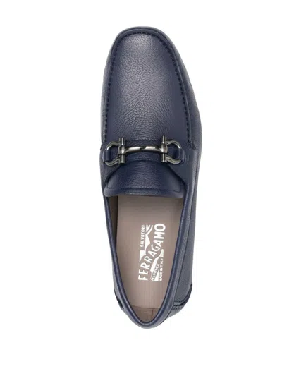 Ferragamo Man Loafers Midnight Blue Size 6.5 Soft Leather