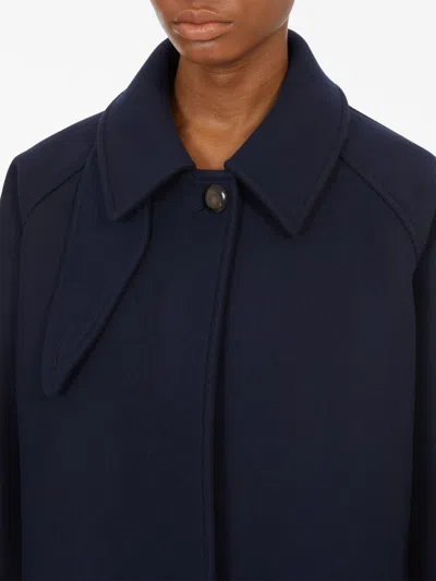 Ferragamo Blue Oversized Wool Single-breasted Coat