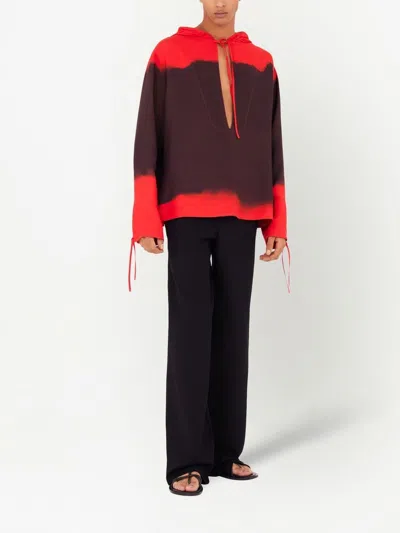 Ferragamo Gradient-effect Hooded Kaftan